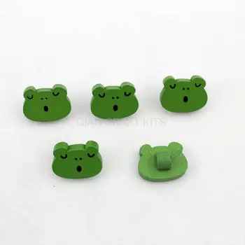 Rinkinys 400pcs Mielas galvos mediniai Mygtukai karka mygtuką žalia 18mm kabinas,granulės,tinkami vartoti siuvimo švietimo žaislas MK0095