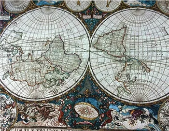 Senovės pasaulio žemėlapyje dekoratyvinis nuotraukas 140*109cm namų tekstilės aubusson jacauard audinio gobelenas sienos kabo pt-66