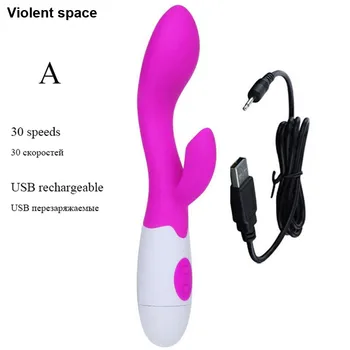 Smurtinių kosmoso 30 Greičio Vibratoriai moterims Magic wand Rabbit vibratorius, Sekso žaislai moteris Vibrador Klitorio stimuliatorius Suaugusiųjų žaislai