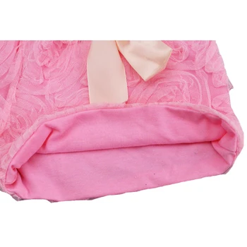SOSOCOER Vaikai Mergina Vasaros Drabužių Rinkinių, iki 2017 m. Vasaros New Pink Gėlių Nėrinių marškinėliai+Trumpas Kelnes 2vnt Pearl Baby Girl Drabužių Rinkinys