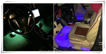 Spalvos LED automobilio interjero atmosferą žiburiai 