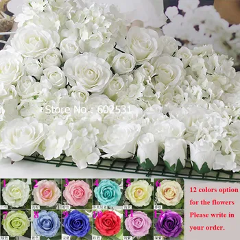 SPR Nemokamas Pristatymas 10vnt/daug dramblio kaulo vestuvės gėlių sienos etape fone vestuvių dirbtinių gėlių celebrati papuošalai