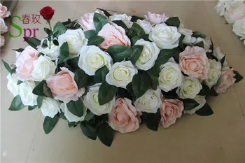 SPR vestuvių kelių sukelti dirbtinės vestuvių stalo rožių gėlių siena centro gėlių kamuolys apdaila