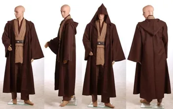 Suaugusių Vyrų Star Wars Revenge of the Sith Obi Wan Kenobi COSplay Kostiumas Helovinas Jedi Skraiste Kostiumas