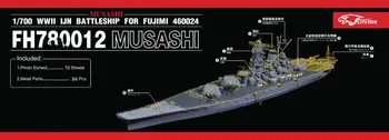 Super pakeisti PE su 1/700 Šarvuotis Musashi Asamblėjos modelio Modifikavimas dalys