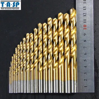 TASP 19PC Titano HSS Gręžimo karūnos Nustatyti Metalo 1.0 ~ 10mm elektrinių Įrankių Priedai