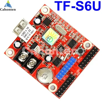 TF-S6U USB led kontrolės kortelė vieno ir dviejų spalvų, 640*32pixels P10 modulis led valdiklis led ženklas valdyba
