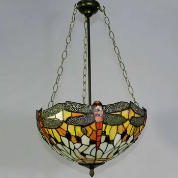 Tiffany Stiliaus Tamsintas Stiklas, Pakaba, Lempos Amerikietiško Stiliaus Kūrybos Lempos Kambarį Baras Dekoro Dragonfly Sieniniai Šviestuvai