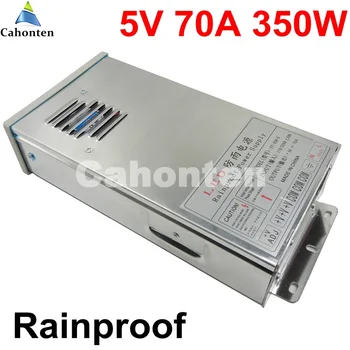 Universalus 350W 5V 70A impulsinis maitinimo šaltinis lauko rainproof vandeniui maitinimo adapteris AC110V AC220V įėjimo KINTAMOSIOS srovės transformatorius DC