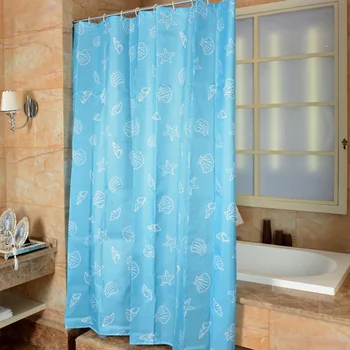 Upscale naują storio mėlyna Viduržemio jūros mėlyna poliesteris užuolaidų aukštos kokybės namų apyvokos vandeniui miltligė, vonios kambarys dušo užuolaidos
