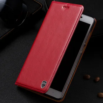 Už Xiaomi Redmi Pastaba 5A Atveju, natūralios Odos Padengti Magnetinis Stendas Apversti Telefoną Atveju