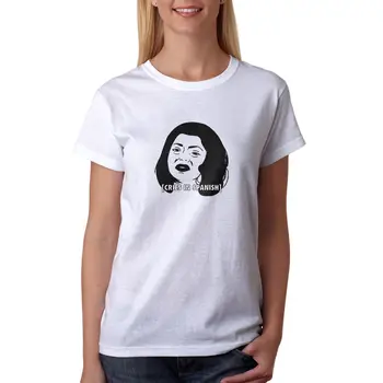 Verkia ispanijos Moterų White T-Shirt NAUJAS Dydis S-XL Trumpas Rankovės Camiseta Feminina Nemokamas Pristatymas Juokinga Aprengti Tee Marškinėliai