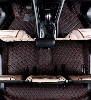 Visą kuriems wholy supa kilimėlių specialių automobilių grindų kilimėliai Mitsubishi Outlander 7seats vandeniui kilimai