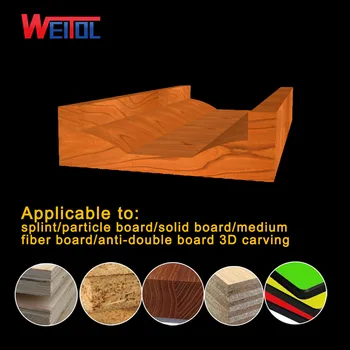 Weitol 1/2 colių volframo karbido frezavimo pjovimo medienos apdirbimo klasikinio ogee bitų drožyba įrankiai CNC router tiek medienos