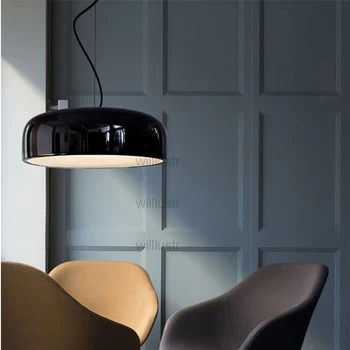 Willlustr Aliuminio baltas juodas pakabukas lempa, valgomasis, svetainė, miegamojo, viešbučio, baras, šviesos, visos 35cm 48cm 60cm pakaba apšvietimas