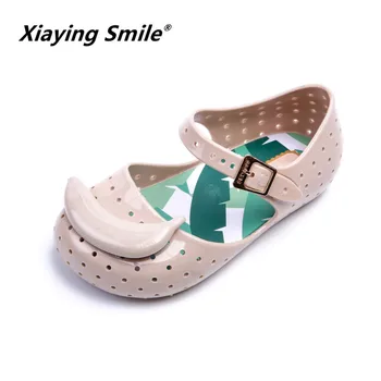 Xiaying Šypsena vaikams Želė išskaptuotas batai 2018 Naujo Stiliaus suknelė baby berniukas ir mergaitė atsitiktinis bananų patogus sandalai vaikams