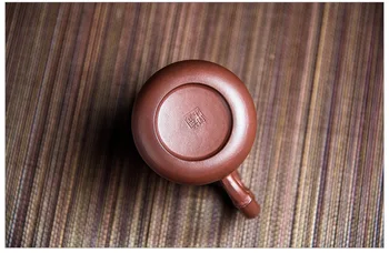 Yixing rankų darbo arbatinukas arbatos puodelio laikiklis su bambuko lapų rankena office dovana taurės 130ML