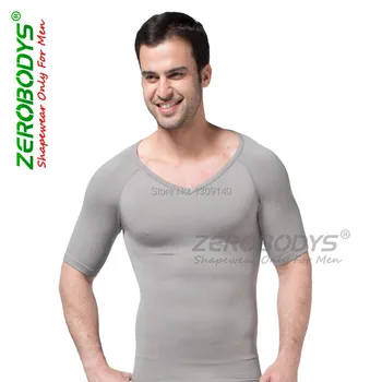 ZEROBODYS Mens Liekninamasis Kūno Shaper Karšto Skustukai Vyrų Formos fitneso marškinėliai, drabužiai ropa atsitiktinis hombre marškinėliai B349