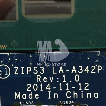 ZIPS3 LA-A342P Pagrindinė plokštė Lenovo Jogos 12 Nešiojamas Plokštė SR23X I5-5300U CPU Visapusiškai išbandytas