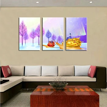 Šiuolaikinių HD spausdinti animaciją naftos tapyba ant drobės anotacija raudonos medžio dekoracijos sraigės aliejaus tapybai namų dekoracijas kambarį