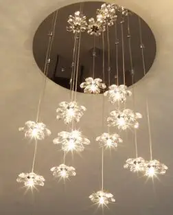Šiuolaikinės super romantiška restorano Lubų Šviesos gėlių lempos valgomasis, miegamasis gėlių LED Lubų Ratų LU71119