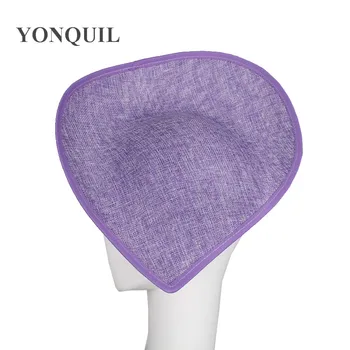 Šviesiai violetinės arba kelių spalvų 30 CM derby plaukų skrybėlės fascinators bazės moterų kokteilis vinjetė aksesuaras 5vnt/daug SYB05