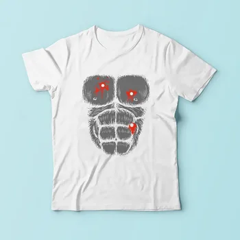 Šūvis Gorila Krūtinės juokinga kūrybos marškinėlius vyrų 2018 nauji balti trumpomis rankovėmis t-shirt homme plus size marškinėliai, jokių klijų spausdinti