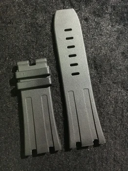 Žiūrėti reikmenys AP15703 trumpas silikono gumos dirželis 28mm originalus importuotų gumos beskonis juoda