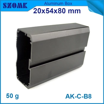 1 pieceExtrusion aliuminio medžiagos, elektronikos priemonės talpyklos 20(H)x54(W)X80(L)mm diecast aliuminio korpusas