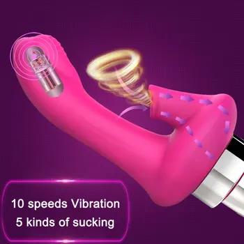 10 Greičio Suaugusiųjų Spenelių Gyvis Massager Silikono Moterų G-taško Vibratorius Čiulpti Klitorio Stimuliatorius Oralinio Sekso Žaislas Moterims
