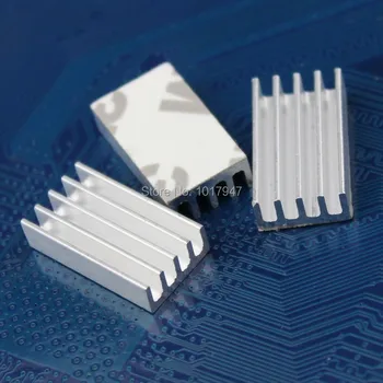 100 vienetų aikštelė: 20 x 11 x 5 mm aliuminio Heatsink Chip CPU IC Šilumos Kriaukle Pendingin Radiatorių Pendingin