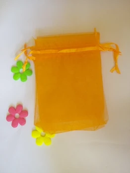 1000pcs 30*40cm Oranžinės spalvos Organza dovanų maišelis papuošalų pakavimo ekranas krepšiai Raišteliu maišelį apyrankės/karoliai/wed Siūlų krepšys