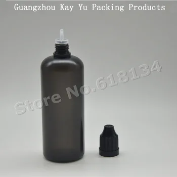 100vnt 100ml juodi plastikiniai squeezable butelis su lašintuvu childproof dangtelis, juodas buteliukas su lašintuvu visą pardavimas