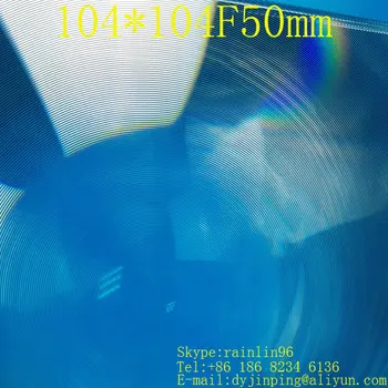 104*104MM Aikštėje Fresnel Objektyvo Židinio nuotolis 50mm,Koncentruotos stiprinimo,Optinis pralaidumas 90%,didinimo 4-5 kartus