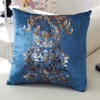 #1082 Nauja Europa prabanga aukso antspaudas aksomo pagalvės be pildymo sofos pagalvėlių lova ornamentu didmeninės