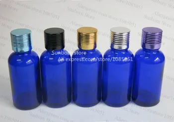 10X 30 cc mėlyna eterinis aliejus buteliuke, 30ml mėlyno stiklo buteliukas su lašintuvu įterpti ir užsukamu, kosmetikos butelis