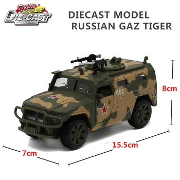 15CM 1/32 Mastelis Diecast rusijos GAZ JMP-2 Tigras Karinis Modelis Armijos Automobilių Berniukų, Kaip ir Žaislai, Su Funkcijų