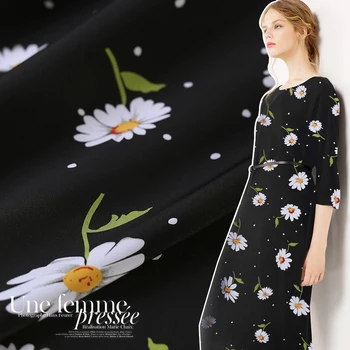 16M/M 2018 MADOS skaitmeninės tapybos Krepo DE chine natūralaus šilko audinio suknelė kratinys tissu as metrų telas tecido tecidos