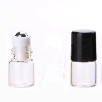 1ml/2ml roll butelių eteriniai aliejai roll-on daugkartiniai kvepalų buteliuko dezodorantas konteineriai su juodu dangteliu F20172279