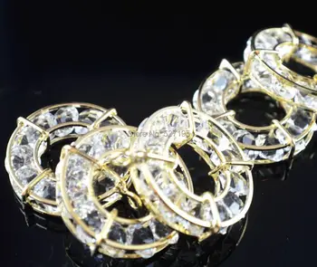 2017 Karšto parduoti! aukso 25MM Kristalų viduje pakabukas karoliai naujas dizainas ,kristalų pakabukas