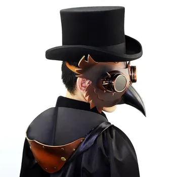 2017 Naujo Derliaus Dr. Beulenpest Steampunk Maras Gydytojas Kaukė Paukščių Snapas Cosplay Išgalvotas Kaukė Gotikos Retro Halloween Cosplay Kaukė