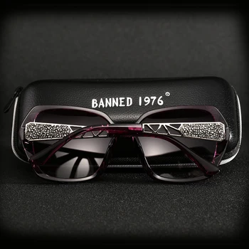 2018 Luxury Brand Design Rhinestone Polarized Sunglasses Women Lady Elegant Big Sun Glasses Female Eyewear Oculos De Sol