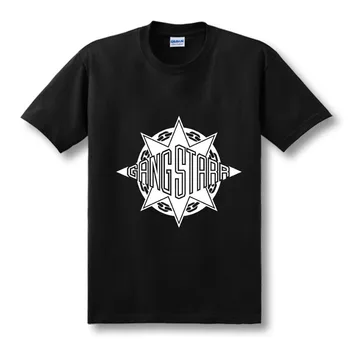 2018 Naujas Gang Starr Logo marškinėliai Vyrams Asmeninį Spausdinti Medvilnės O Kaklas Trumpas Rankovės Viršuje Tees Vyrų Dydis XS-XXL