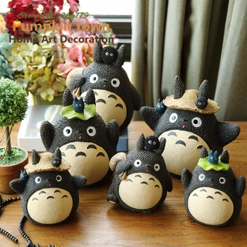 2018 NAUJŲ Animacinių filmų stiliaus, gražių Totoro Dervos apdaila,Kawaii Totoro piggy bank,stalo reikmenys/Gimtadienio dovanos/vestuvių dovanos