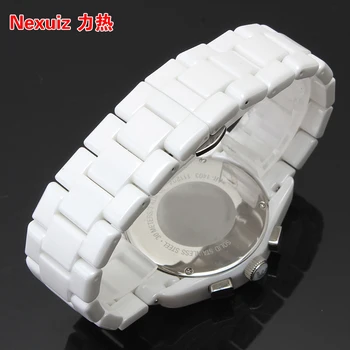 22mm Balta NAUJAS Watchbands ,Aukštos Kokybės Keramikos Watchband Deimantų Žiūrėti tilptų AR1403 Žmogus, laikrodžiai, Apyrankės žiūrėti dirželis WATCHBAND