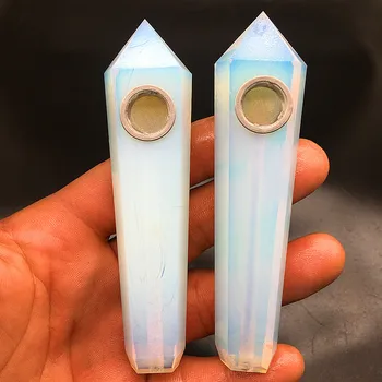 2VNT Natūralus kvarco kristalas opal white akmens rūkymo vamzdelis gydymo