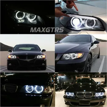 2x 2*5W 10W Bridgelux Chip LED Halo Žymeklis Automobilių Angel Eyes Balta /Mėlyna/Raudona BMW E39 E53 E60 E61 E63 E64 E65