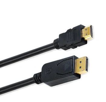 3 metrų 28AWG DisplayPort Male HDMI Male Pasyvus Adapteris Keitiklis, Laidas,Auksą, Sidabrą,Juoda-DP-HDMI - 1920 x 1080p@60fps