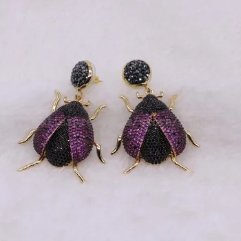 3 Poros Bičių Vabzdžių klaidas runkelių auskarai Aukštos kokybės Dovanų lady Bičių auskarai spalvinga mažo dydžio papuošalai, Auskarai 2698