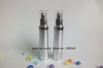 30ML UV sidabro beoriu butelį plastiko butelį losjonas/emulsija/fondas/serumas-kosmetikos pakavimo odos priežiūros rūko purkštuvu butelis
